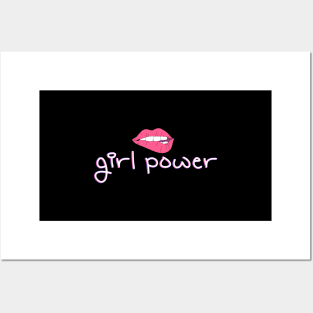 Girl Power Rose Lipstick Positive Slogan To Girl Empowerment Posters and Art